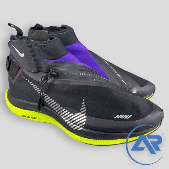 Nike Zoom Pegasus Turbo Shield Black Voltage Purple CJ9712-001 Women's Size 8